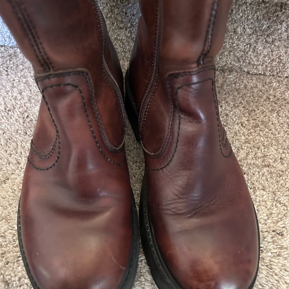 Vintage American Eagle Leather Lug Sole Boots. Made in Portugal. Y2K. Work boots - Picture 17 of 17